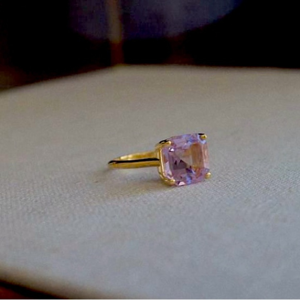 Pink amethyst ring